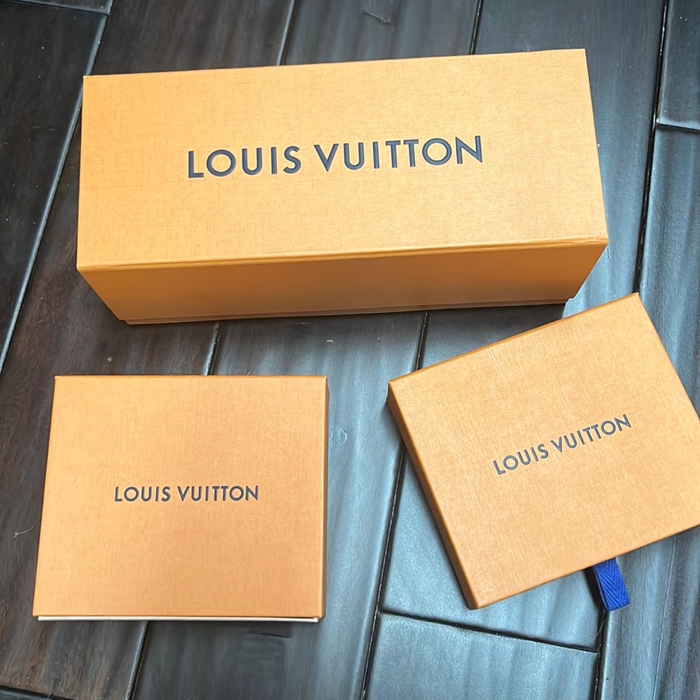 2 Louis Vuitton Boxes left- awesome condition. Boxes for wallet,parfume